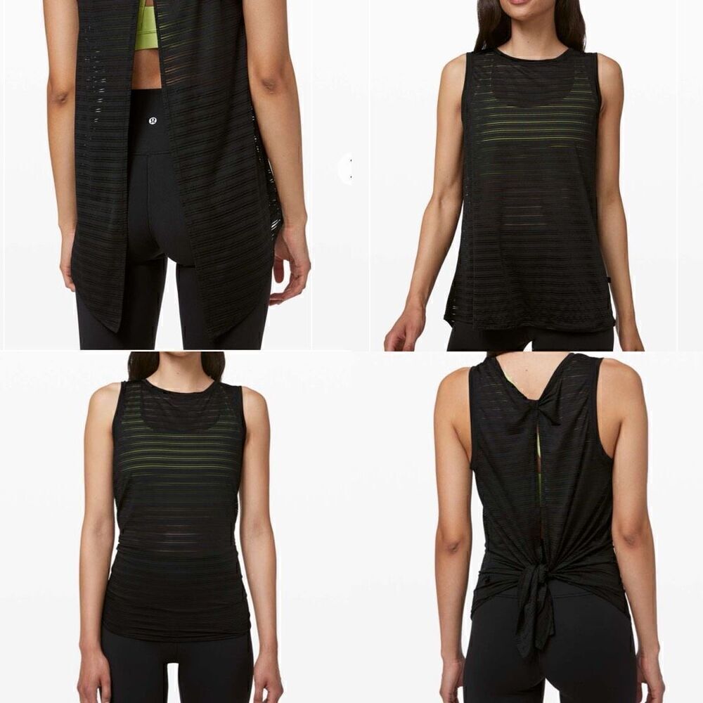 Lululemon Meet Halfway Tank *Striped Black size 6